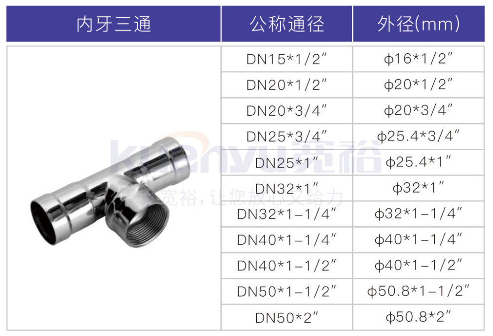 不銹鋼環(huán)壓內(nèi)牙三通